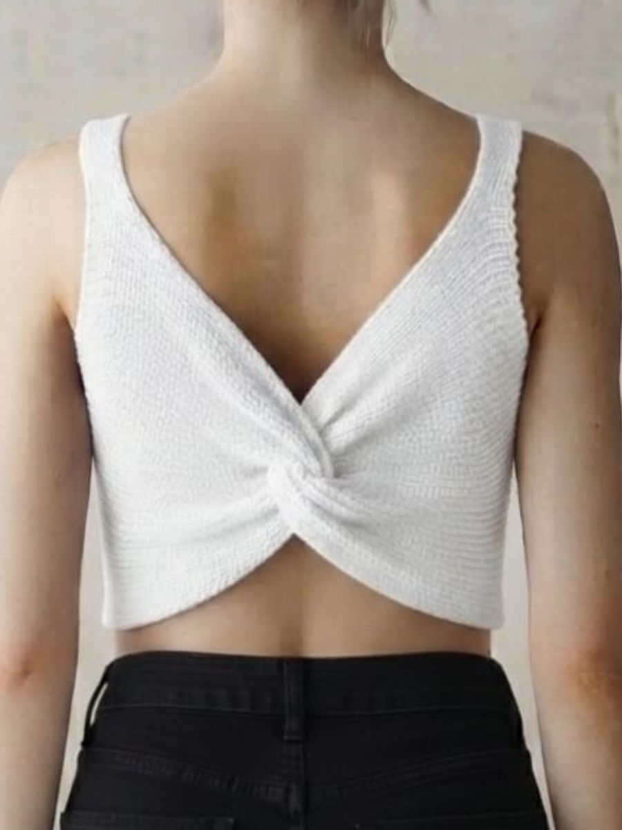 ModaFesta -white-ribbed-knit-twist-back-tank-top