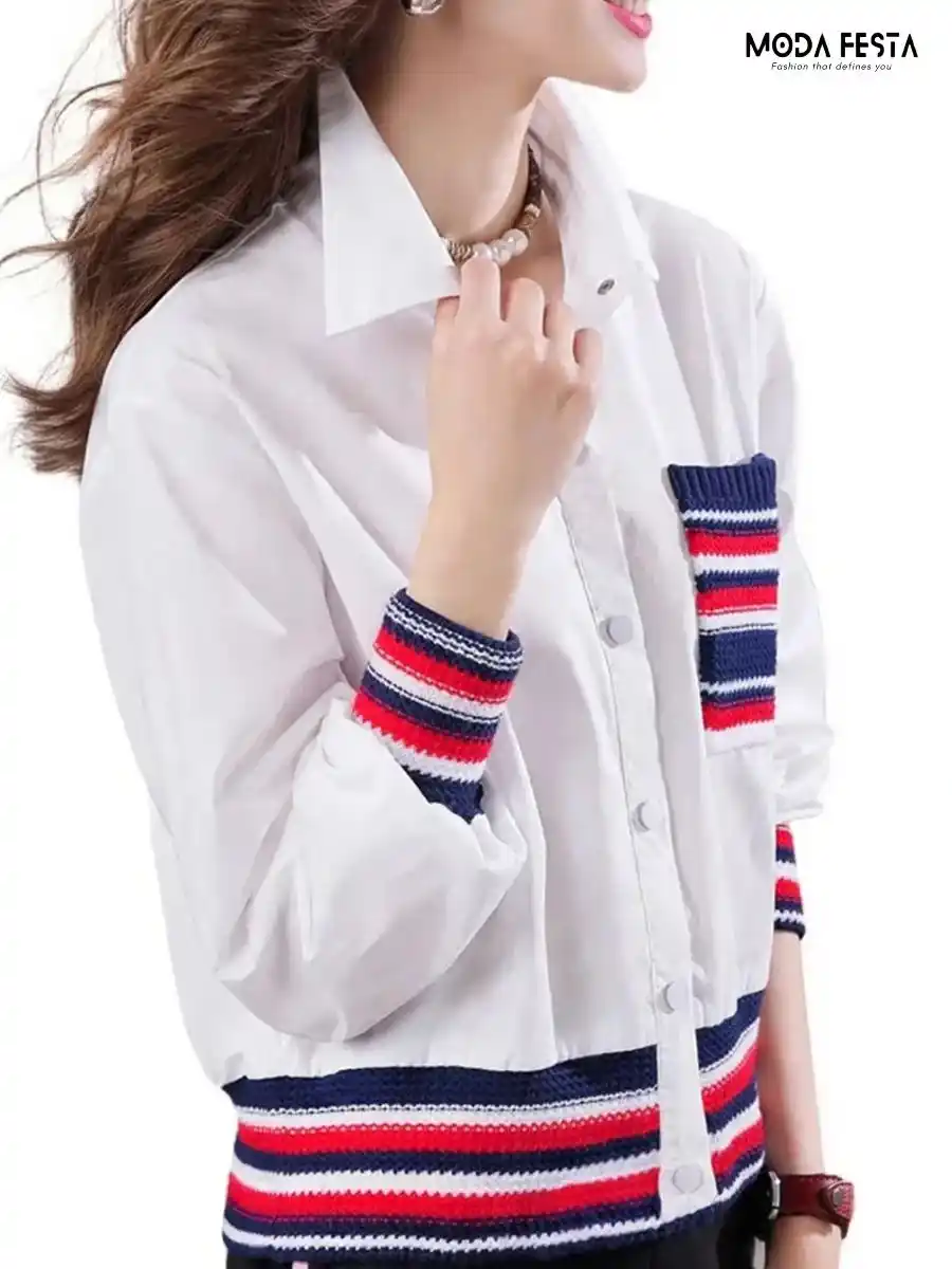 ModaFesta -street-style-knitted-shirt-white