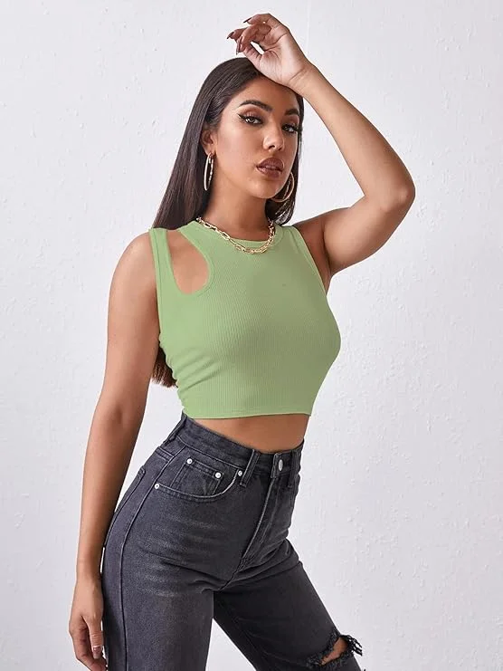 ModaFesta -coral-crp-tank-top-kiwi-green