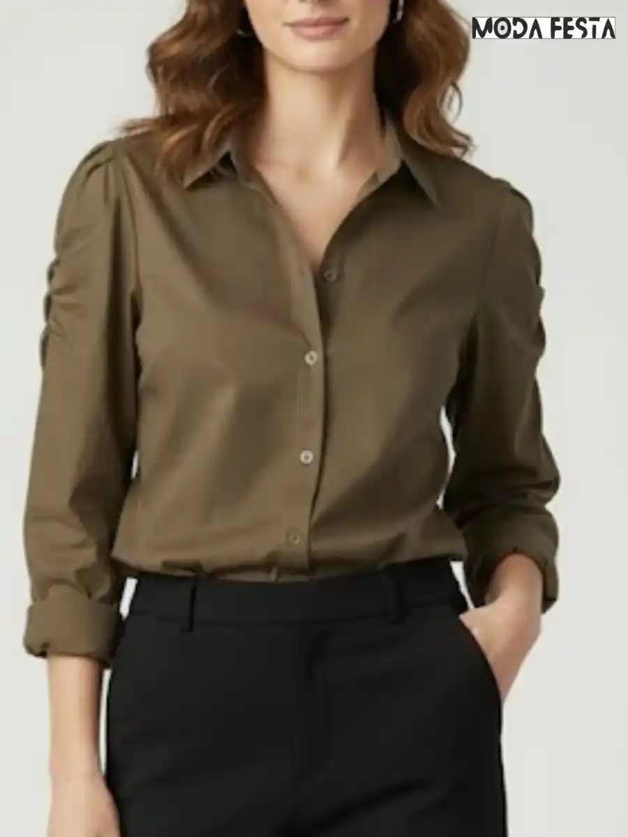 ModaFesta -elegant-brown-shirt