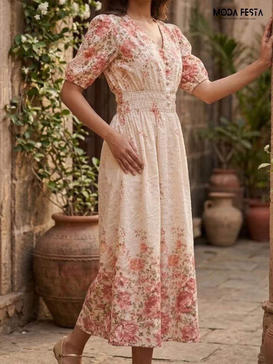 ModaFesta -chikan-printed-dress