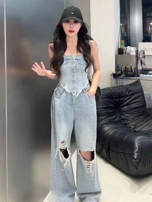 Tube Style Denim Co-ord Set