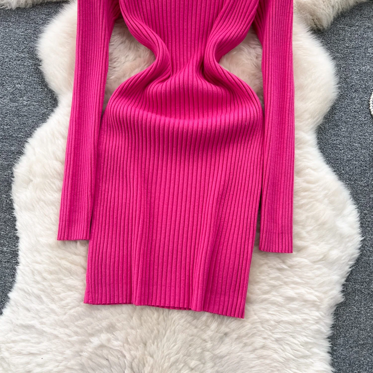 ModaFesta -cozy-curve-pink-winter-dress-for-women
