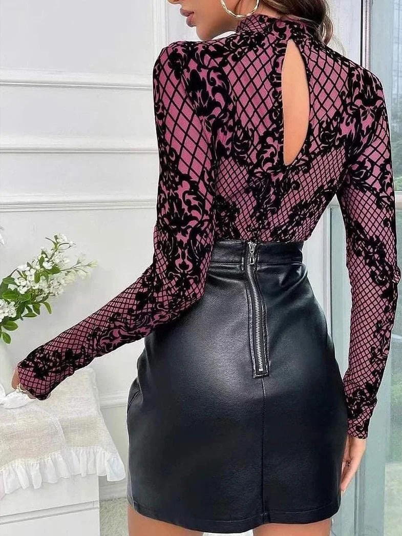 ModaFesta -mock-neck-bodysuit-pink-top