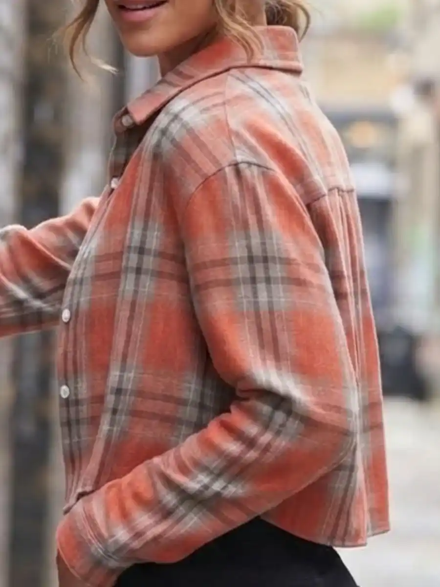 ModaFesta -unbiased-equality-club-white-tank-top-orange-plaid-shirt