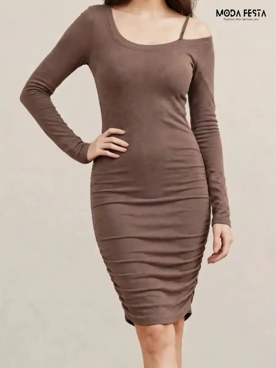 ModaFesta -casual-brown-dress-for-women