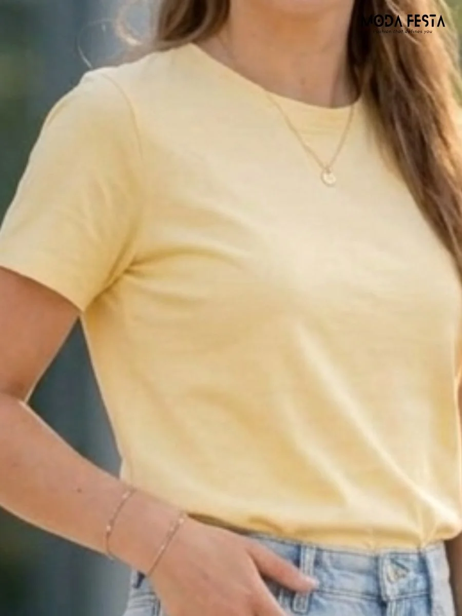ModaFesta -classic-pastel-yellow-tee