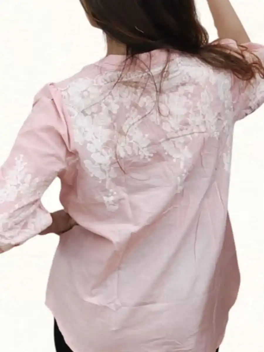 ModaFesta -stylish-embroidered-shirt-pink