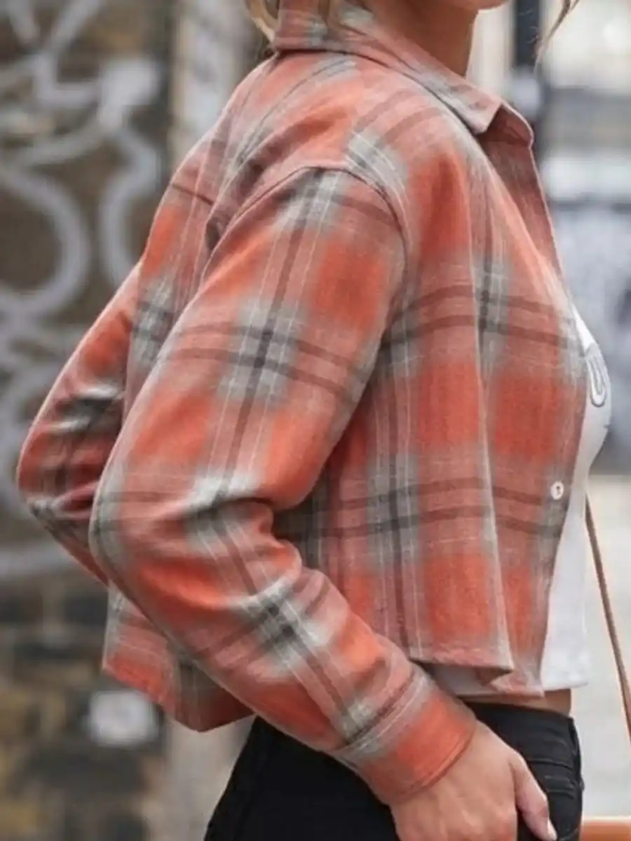 ModaFesta -unbiased-equality-club-white-tank-top-orange-plaid-shirt