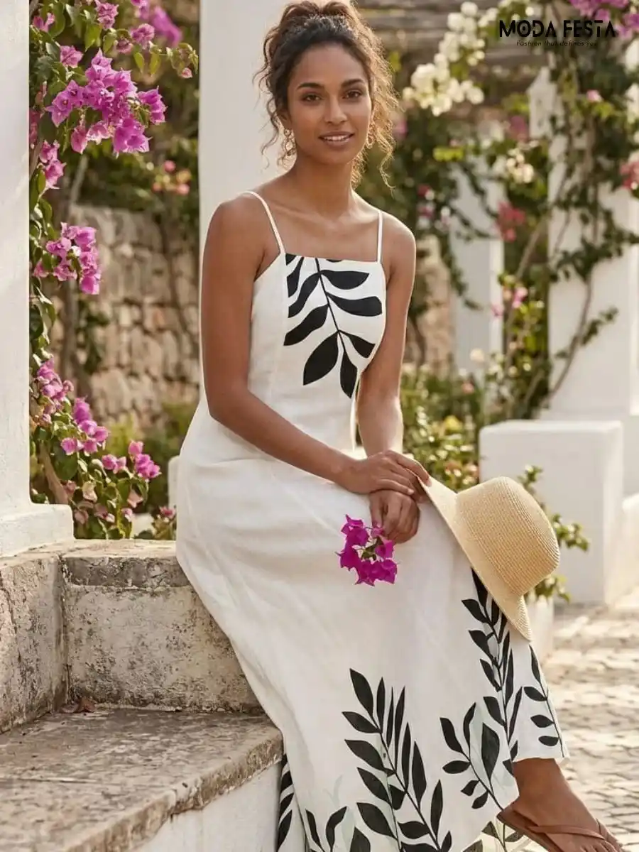 ModaFesta -ivory-leaf-whisper-maxi-dress