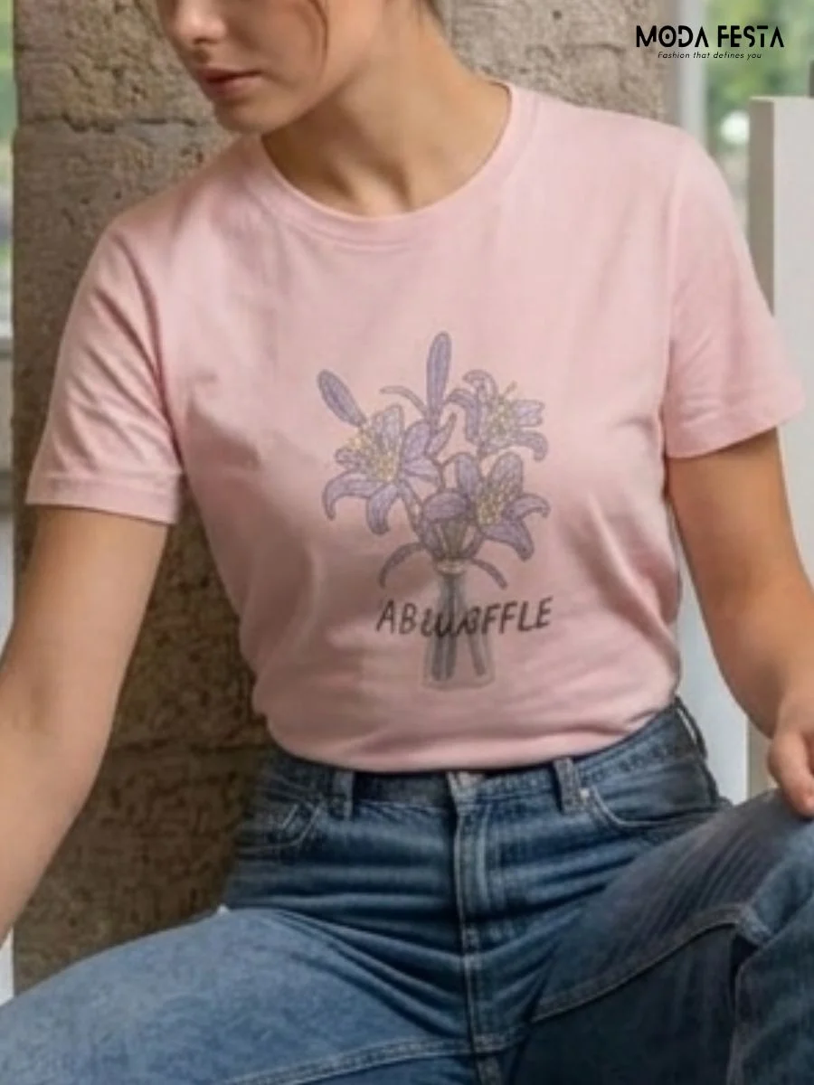 ModaFesta -pink-floral-graphic-tee