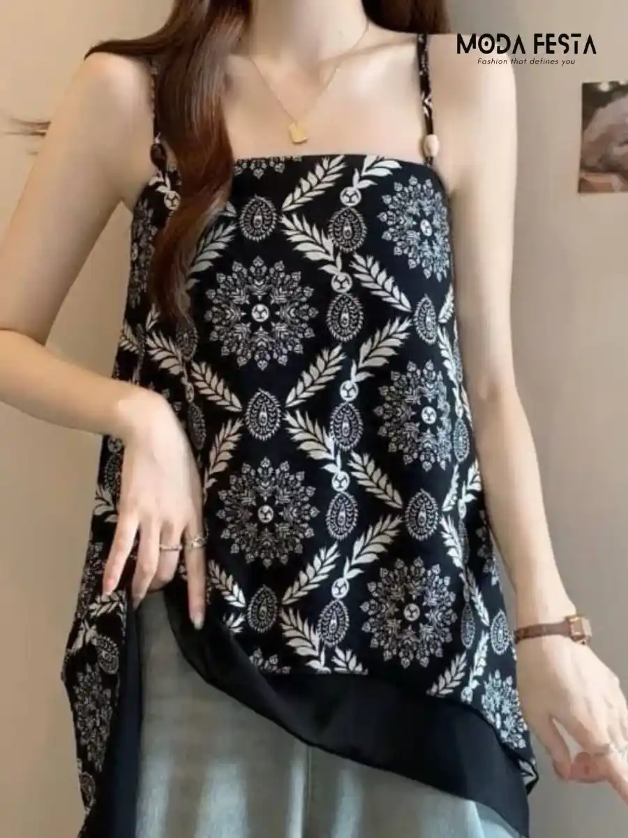 Styling Floral Print A Line Top