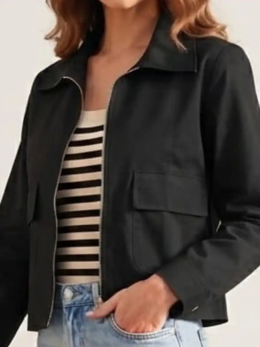 ModaFesta -womens-solid-black-full-sleeve-casual-crop-jacket
