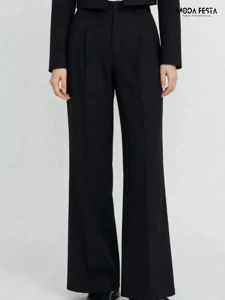 ModaFesta -elegant-black-straight-leg-trousers