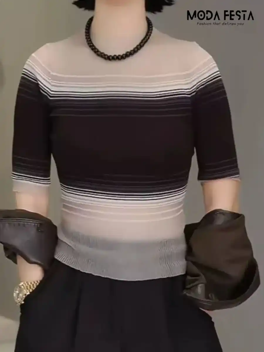 Stylish Elastic Knitwear Top