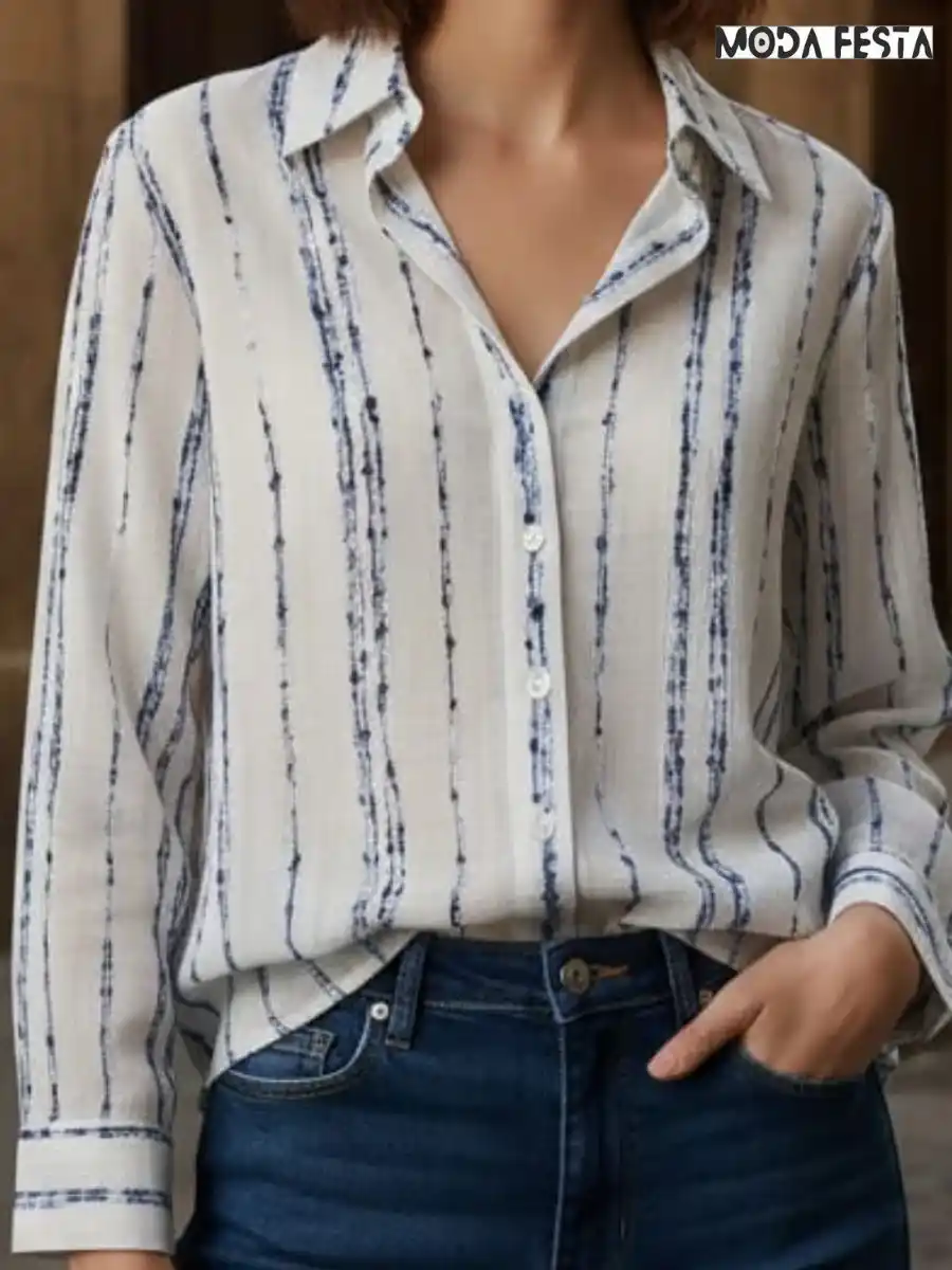 ModaFesta -elegant-blue-and-white-striped-shirt-
