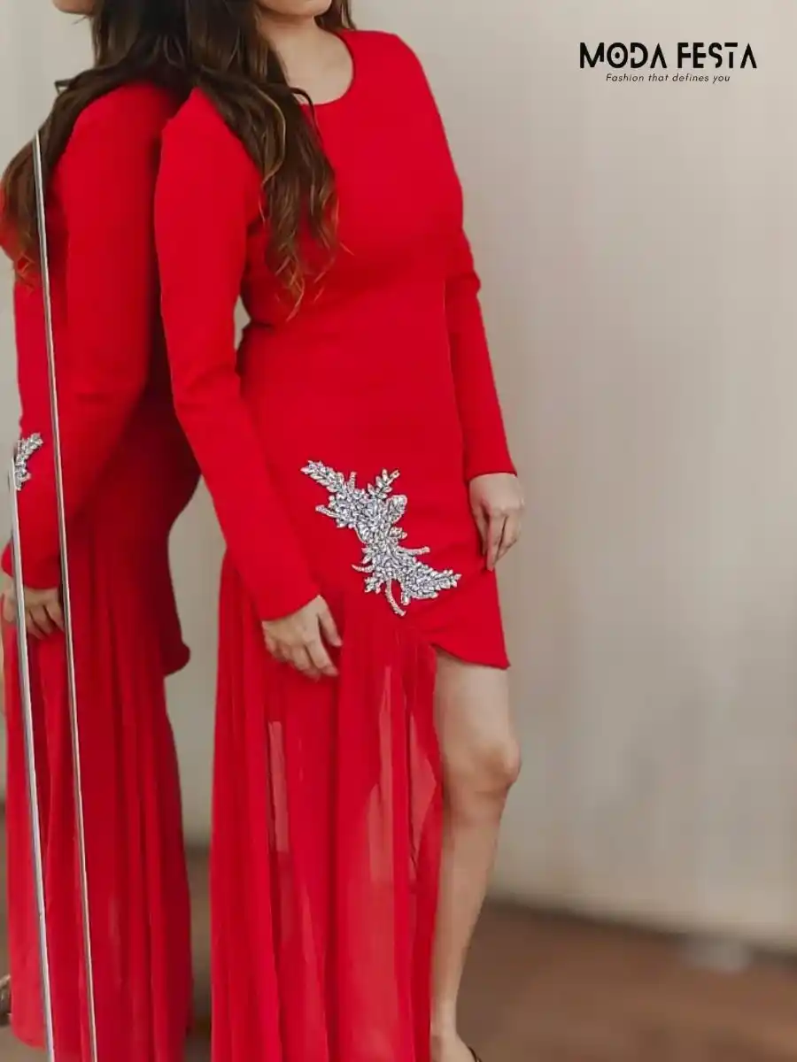ModaFesta -elegant-rhinestone-dress-red