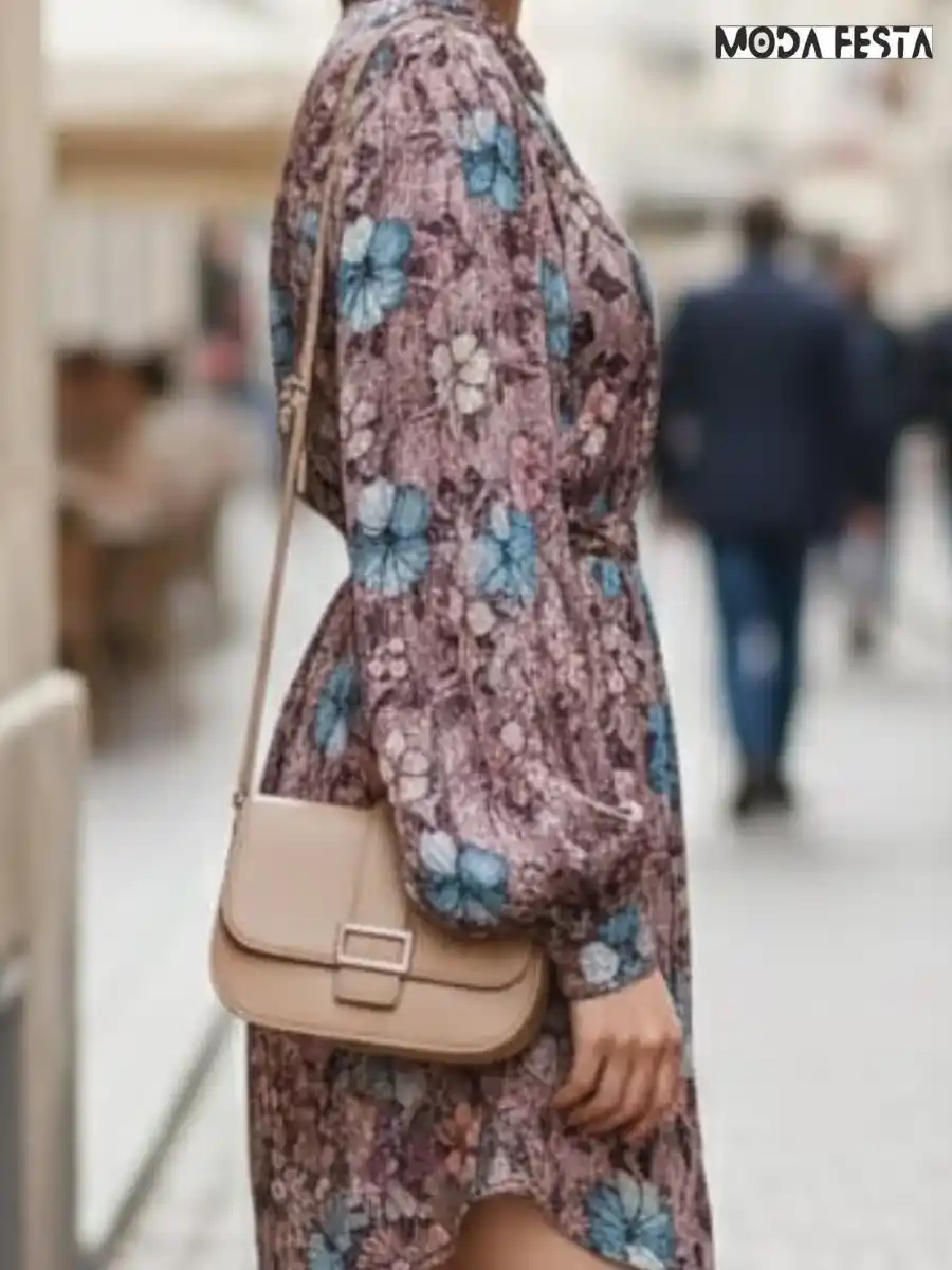 ModaFesta -flower-print-satin-shirt-peach