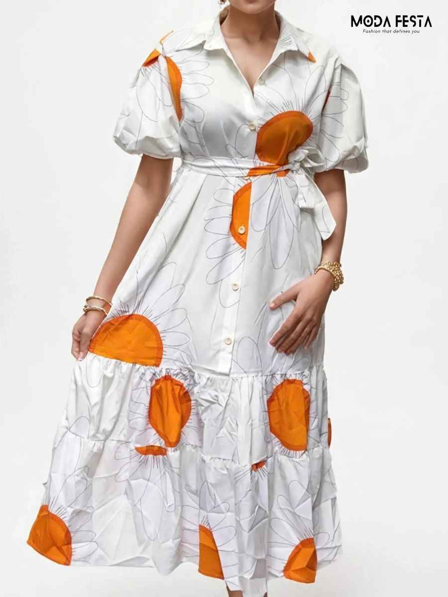 Elegant Print Dress
