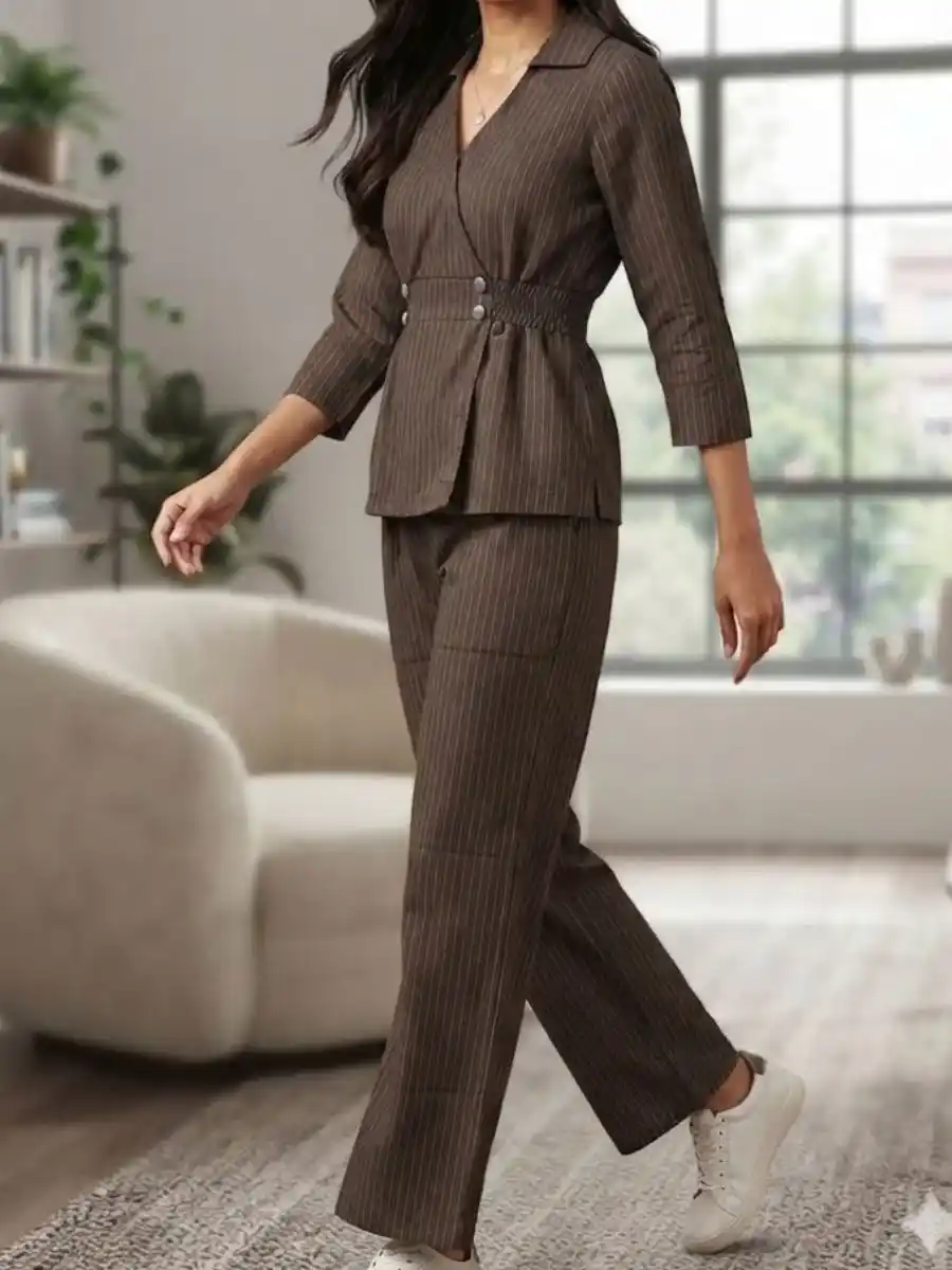 ModaFesta -elegant-urban-brown-coord-set