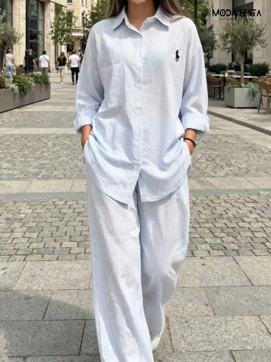 Solid Plain Linen Co-ord Set