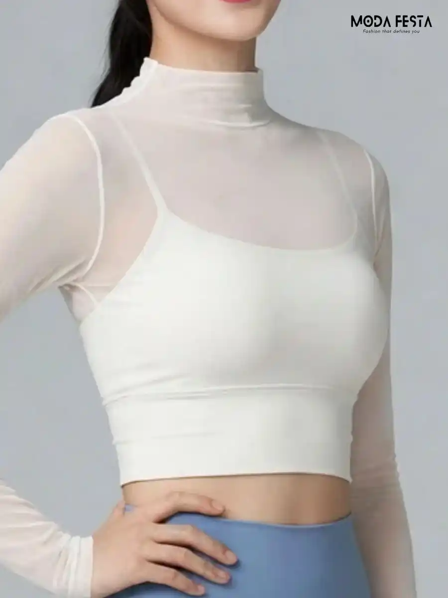 ModaFesta -padded-mesh-top-white-color