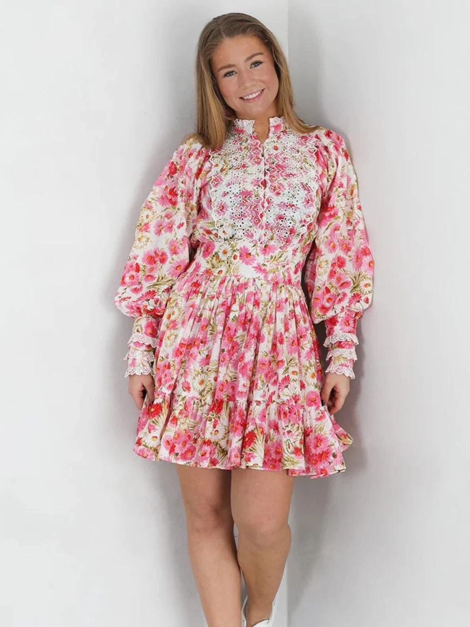 ModaFesta -colourbloack-floral-dress-pink-01