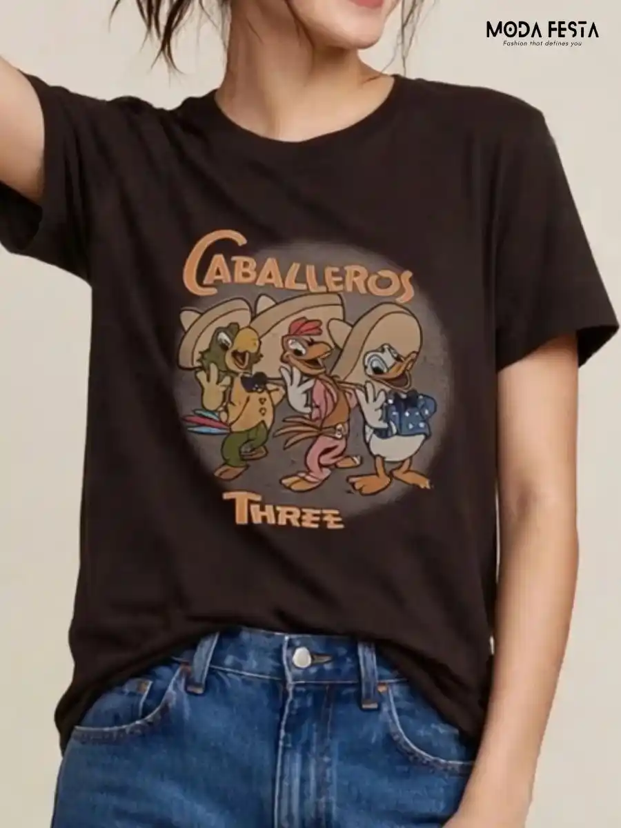 ModaFesta -brown-graphic-printed-t-shirt