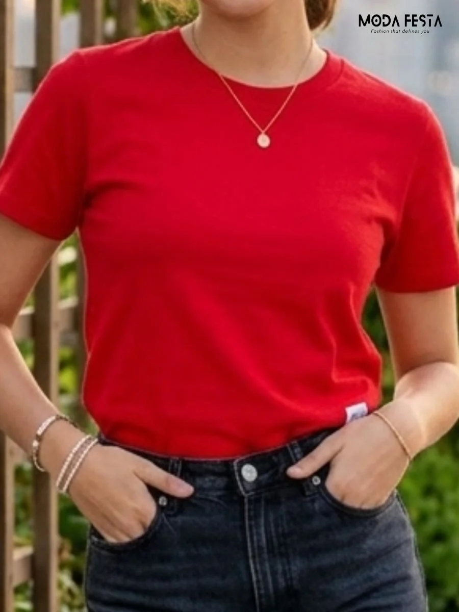 ModaFesta -essential-solid-red-top