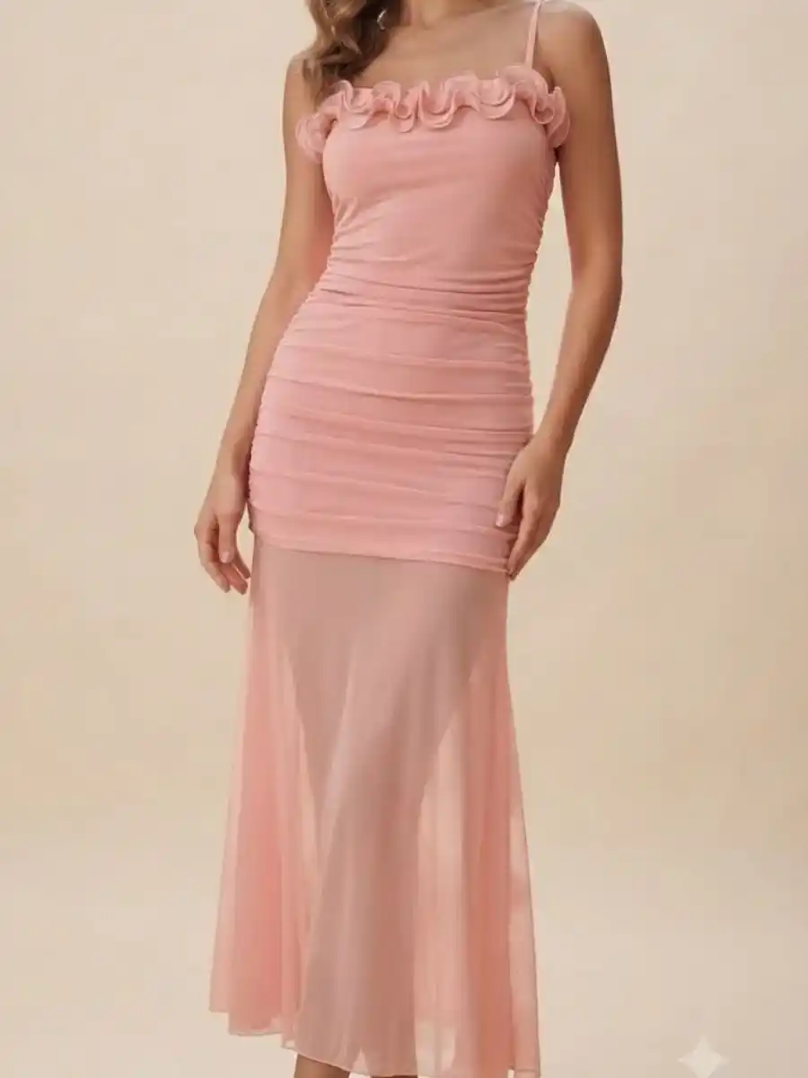 ModaFesta -blush-elegance-ruffled-spaghetti-strap-midi-dress
