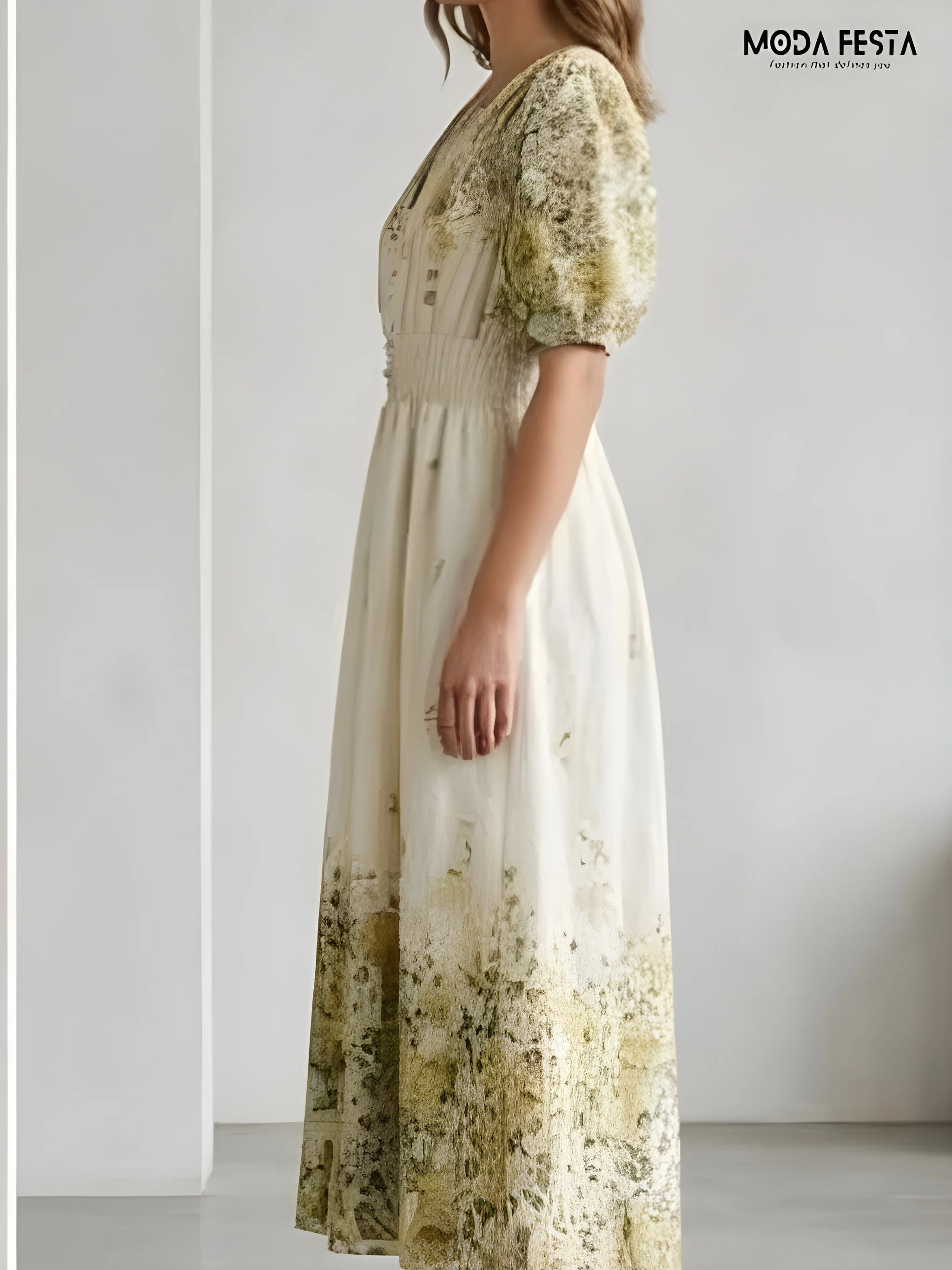 ModaFesta -chikan-printed-dress-lemon-yellow