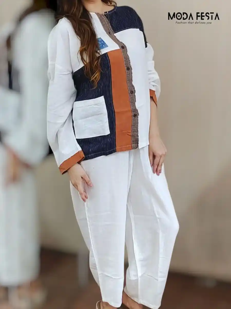 ModaFesta -elegant-patchwork-linen-coord-set-white