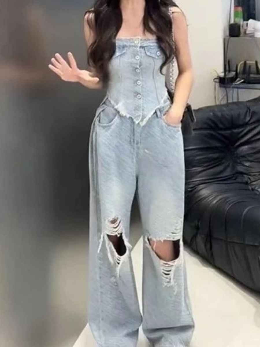 ModaFesta -tube-style-denim-co-ord-Set