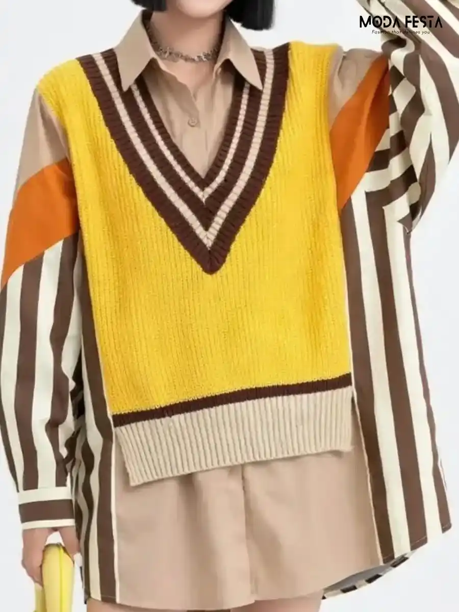 Colorblock Sweater Shirt