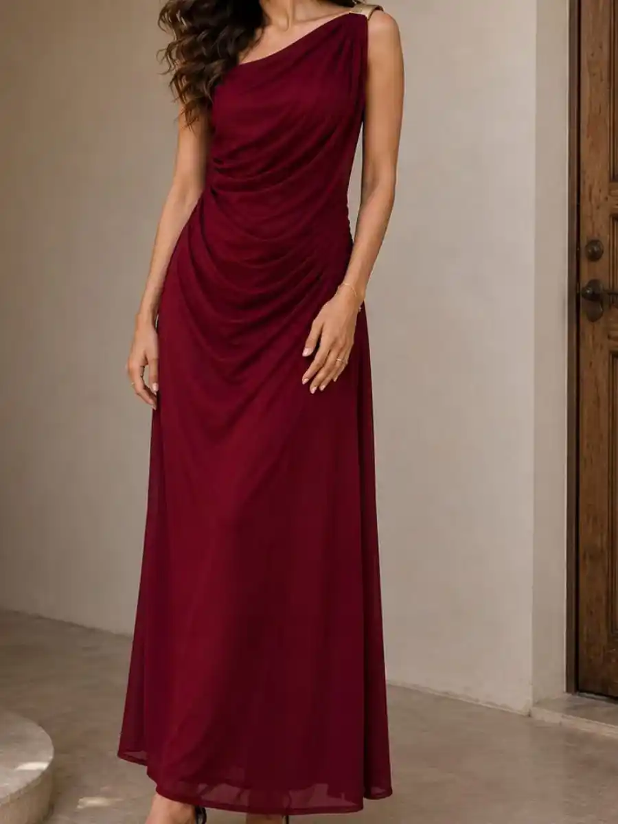 ModaFesta -aurelia-one-shoulder-draped-maxi-dress-maroon