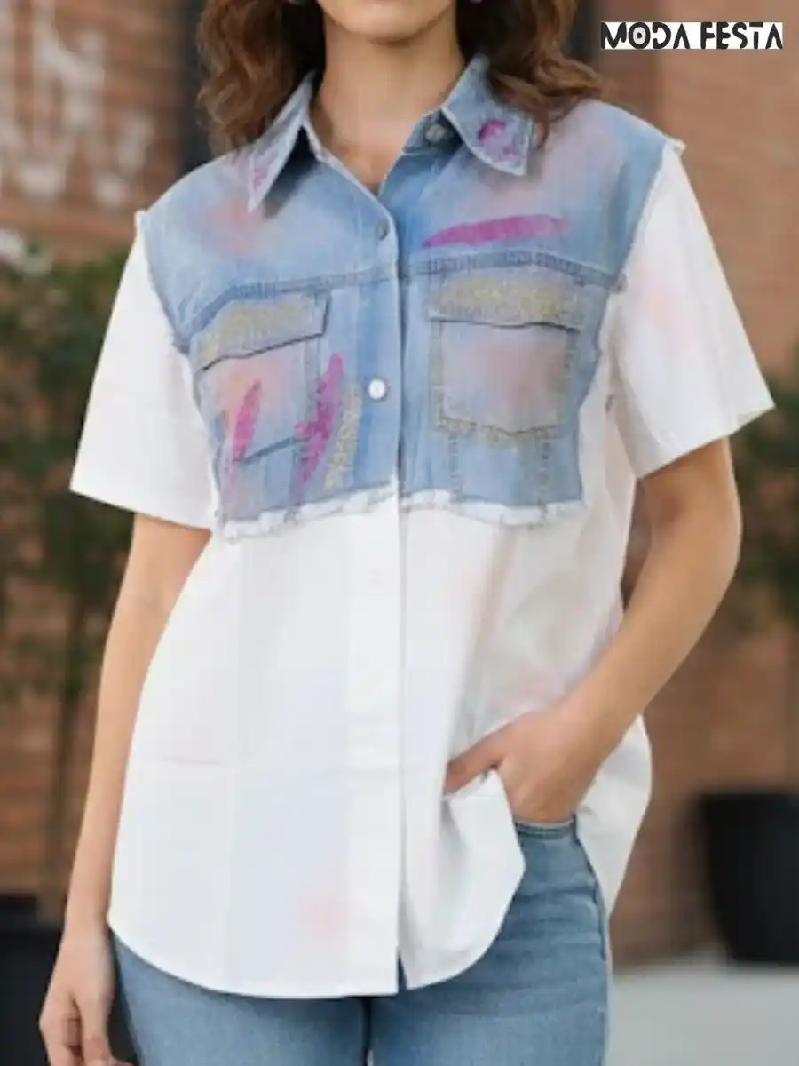 White - Denim Shirt
