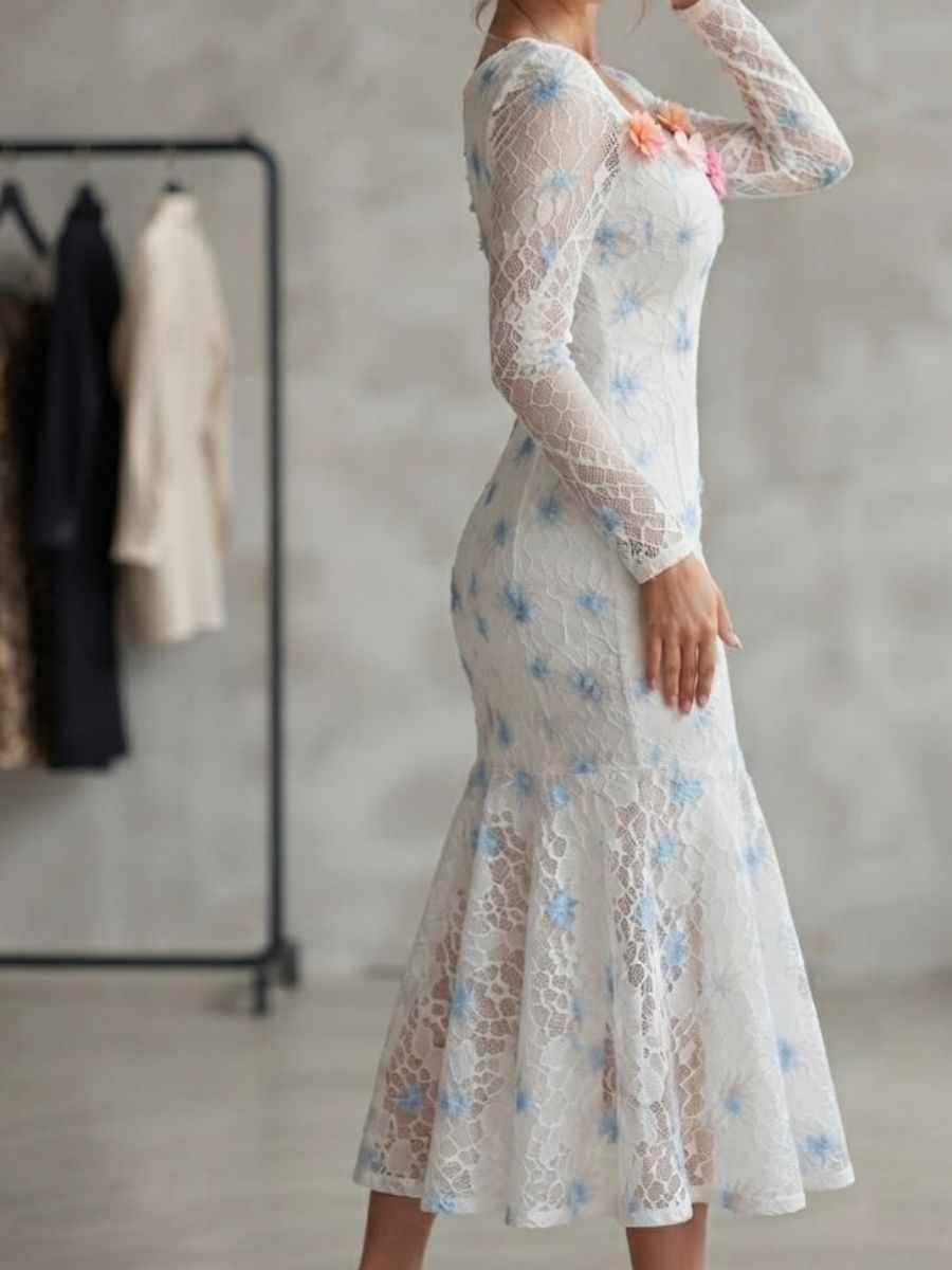 ModaFesta -floral-lace-mermaid-maxi-dress