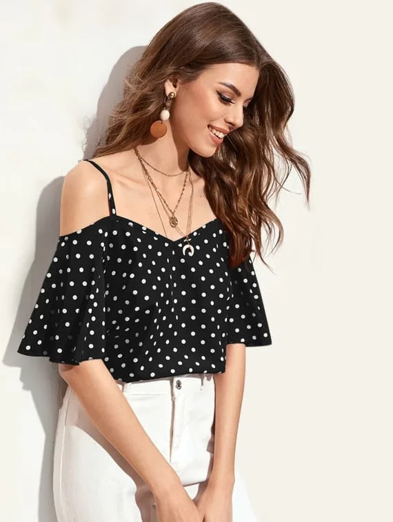 Polka Dot Butterfly Top