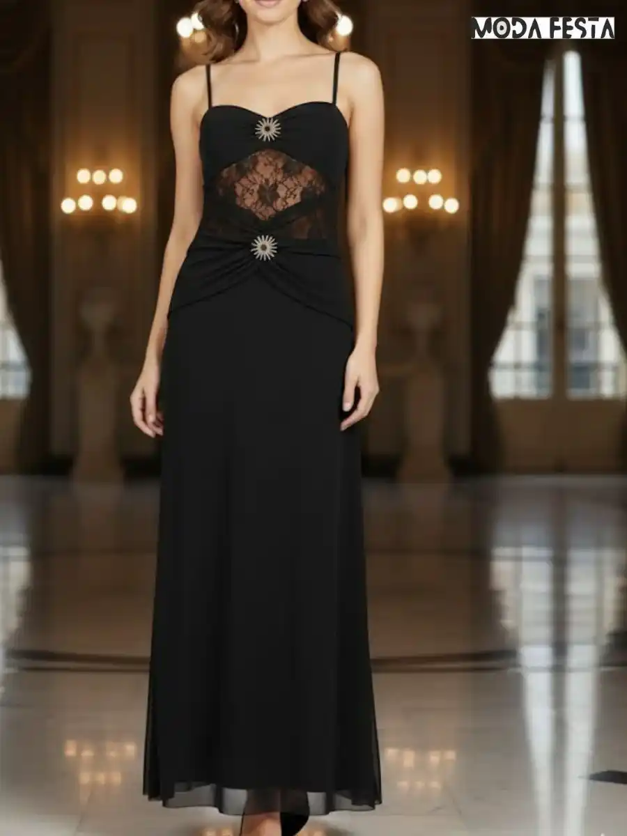 ModaFesta -elegant-spegati-bodycon-dress-black