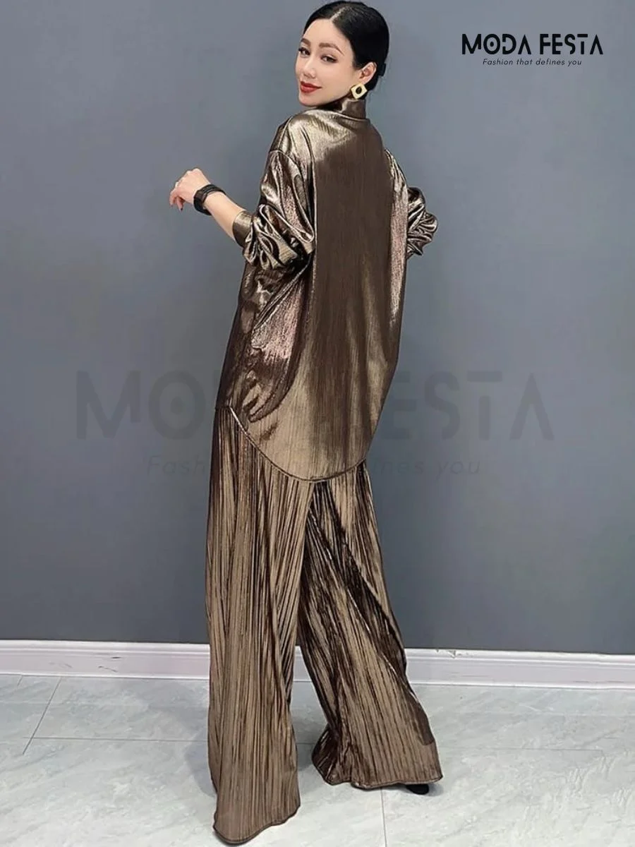 ModaFesta -gold-shimmer-co-ord-set