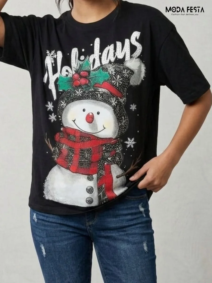 ModaFesta -snowman-graphic-tee