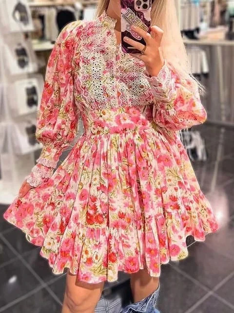 ModaFesta -colourbloack-floral-dress-pink-01