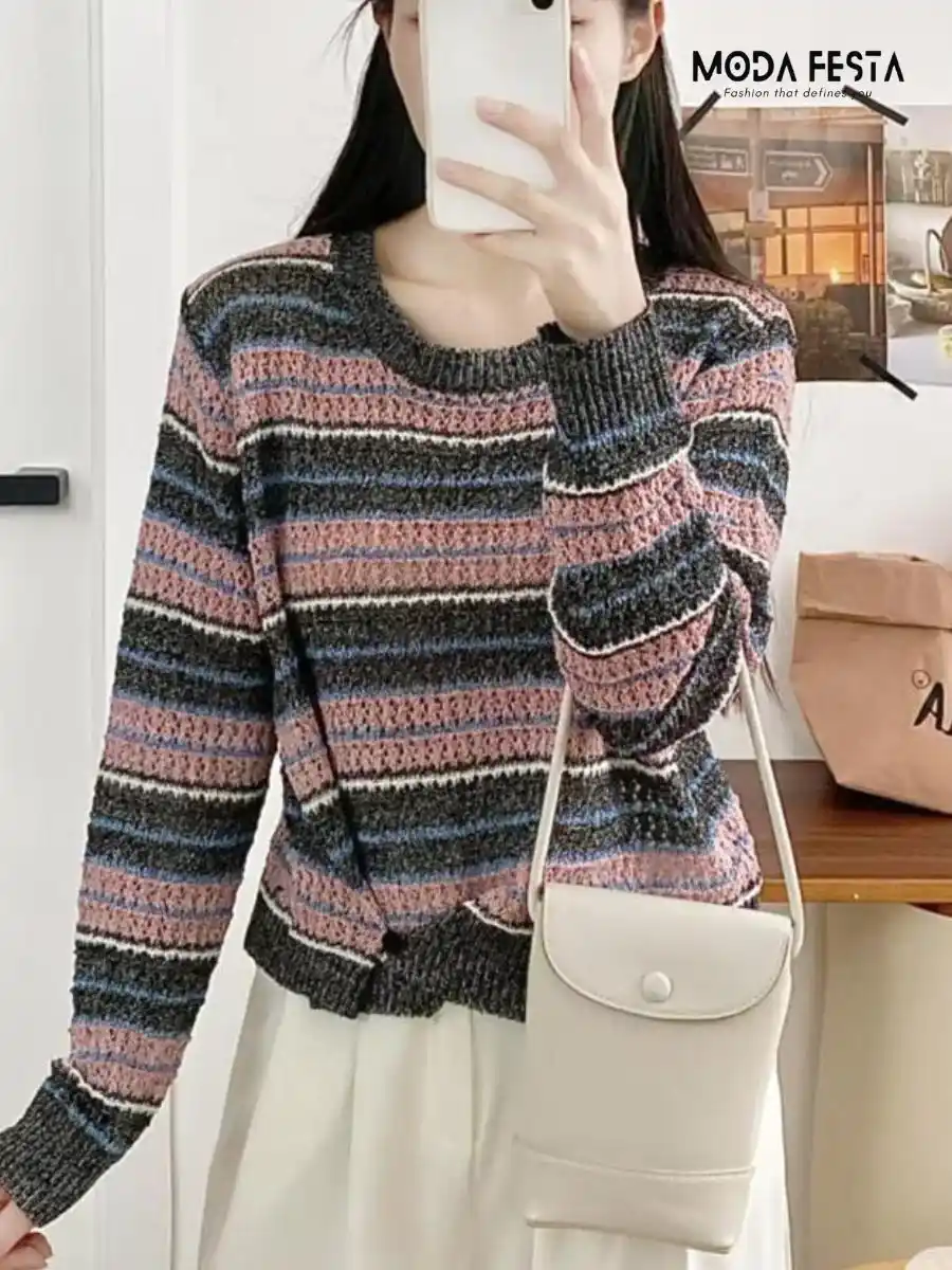 Stylish Knitted Stripped Top