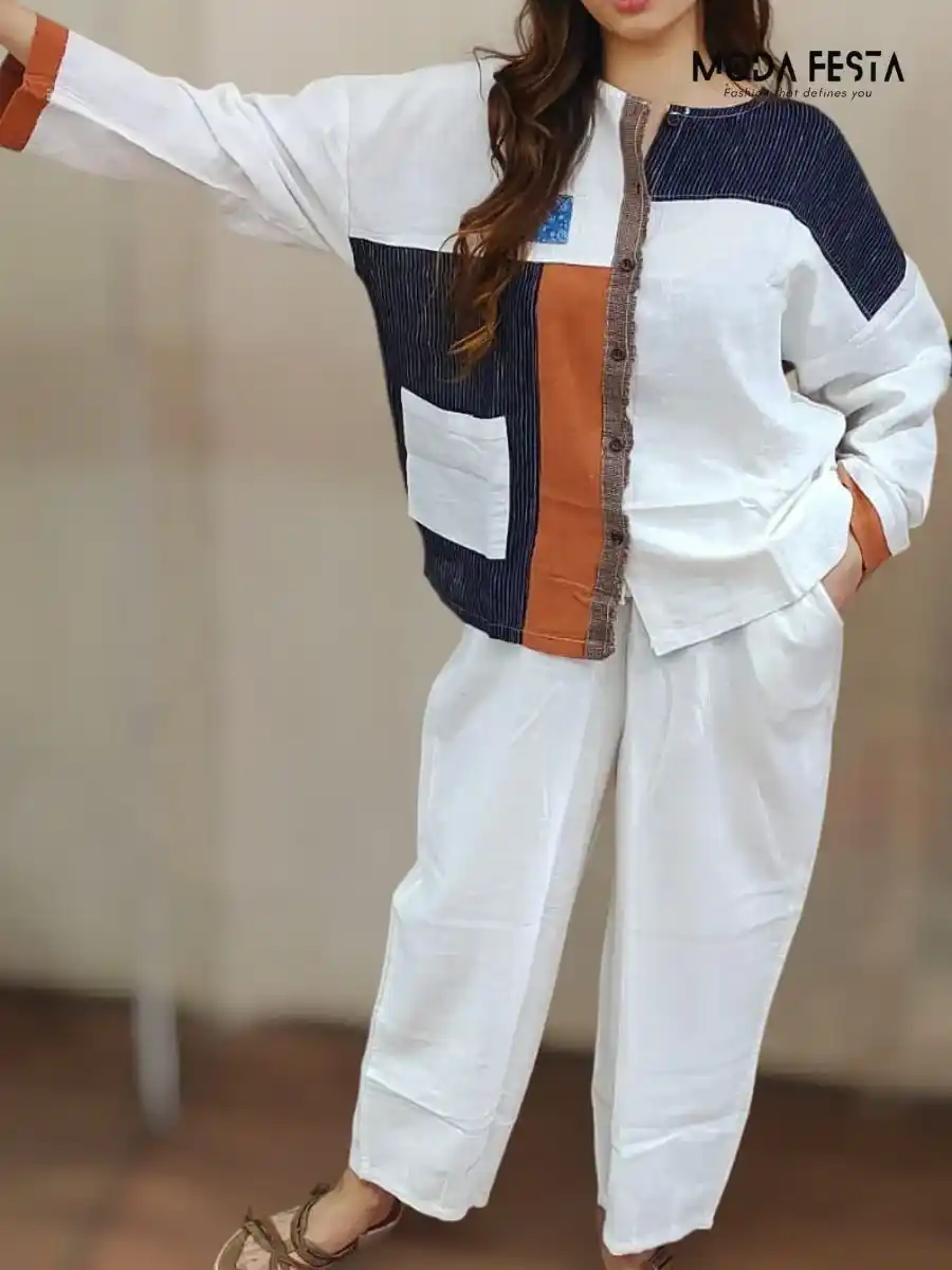 ModaFesta -elegant-patchwork-linen-coord-set-white