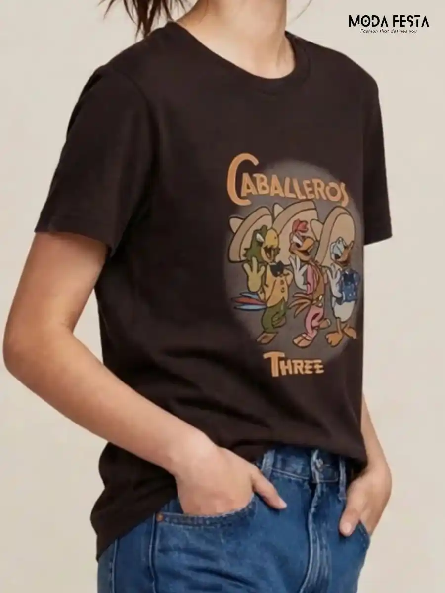 ModaFesta -brown-graphic-printed-t-shirt