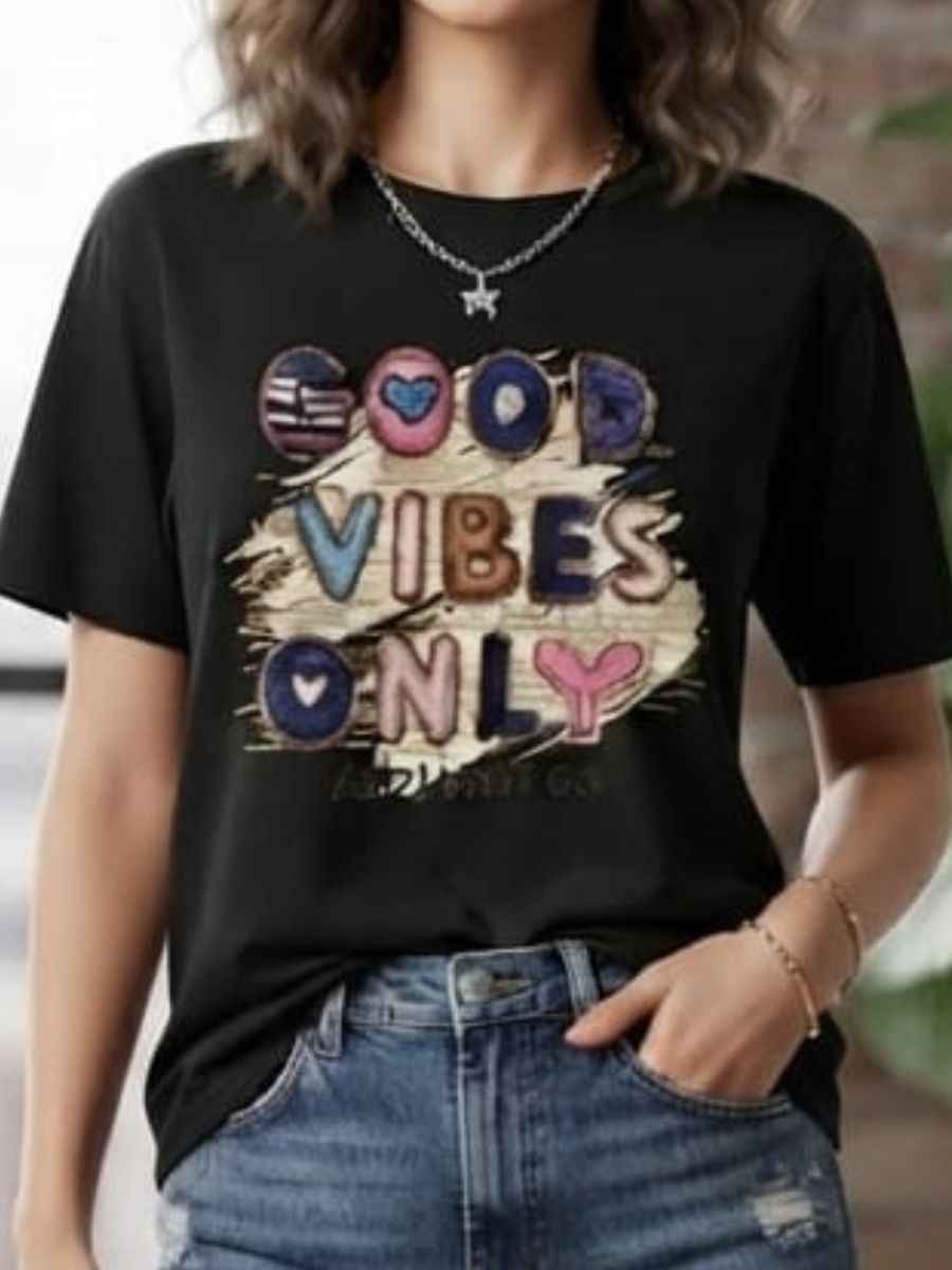 Black Womens Top T-Shirt