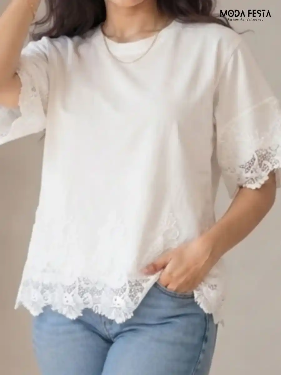ModaFesta -elegant-white-lace-trimmed-top