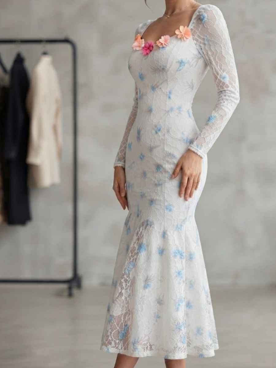 ModaFesta -floral-lace-mermaid-maxi-dress