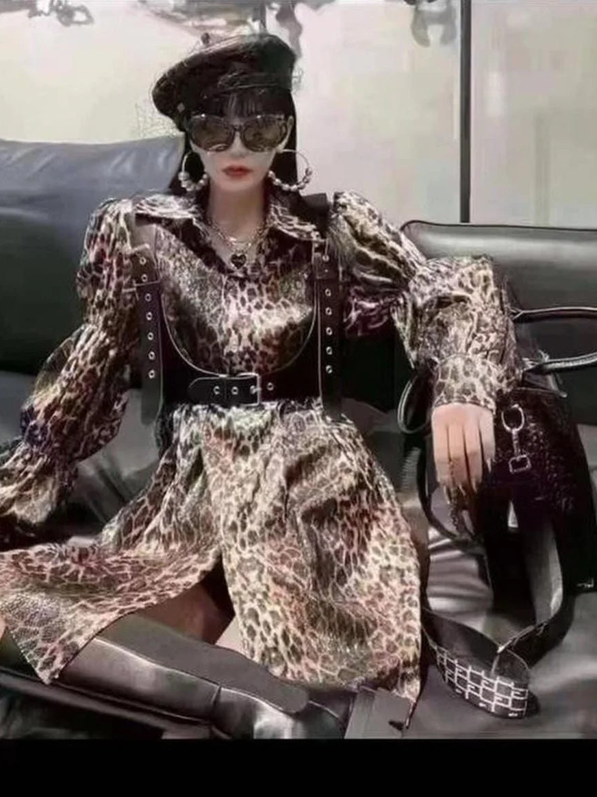 ModaFesta -snake-printed-dress-with-belt