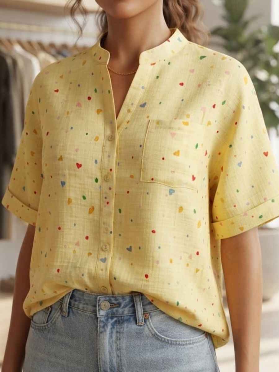 short-sleeve button-up shirt